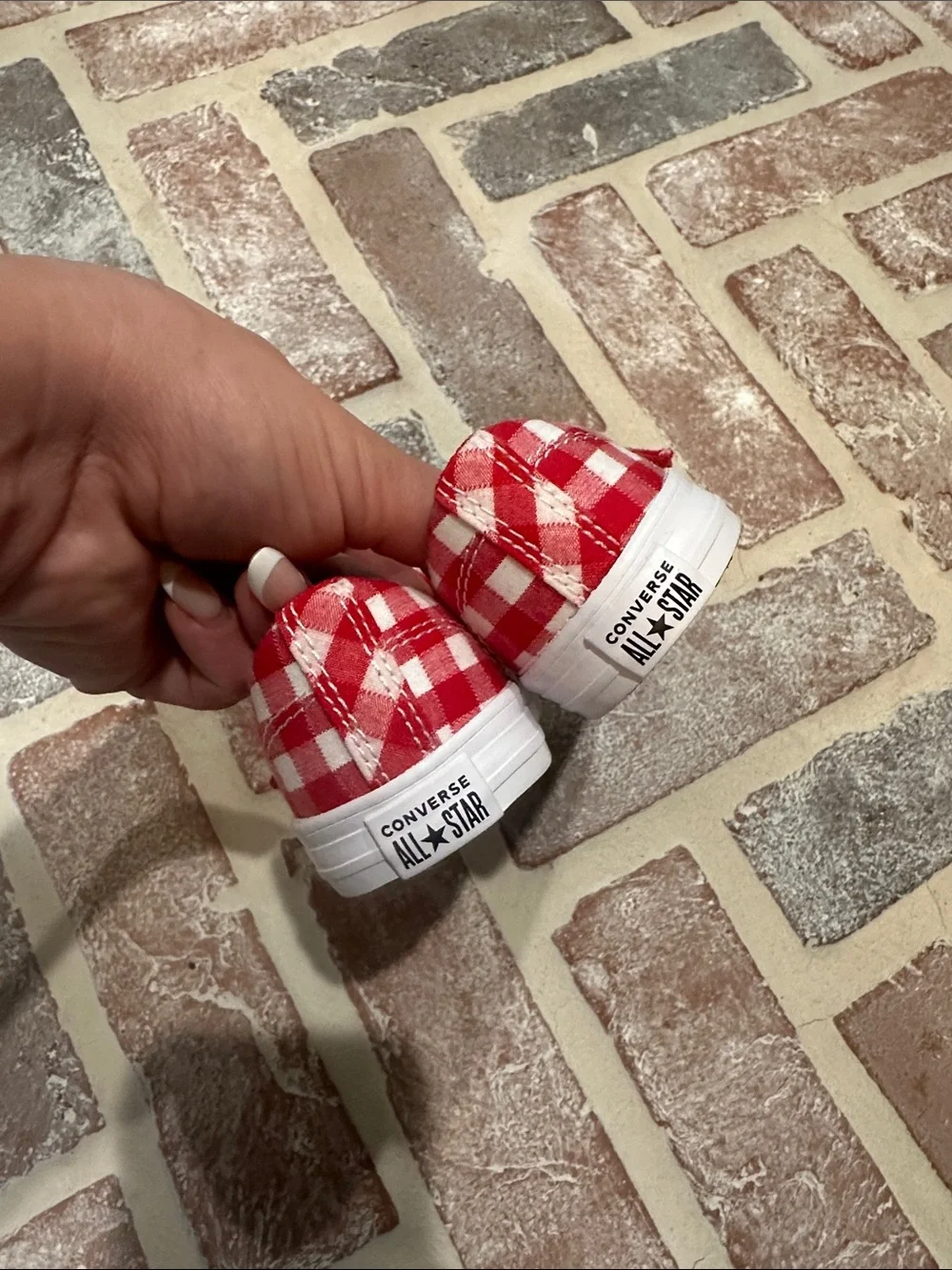 Converse Kids Red Gingham Mary Jane Sneakers